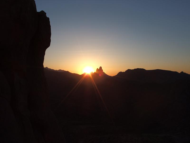 Sunset next to Weavers Needle