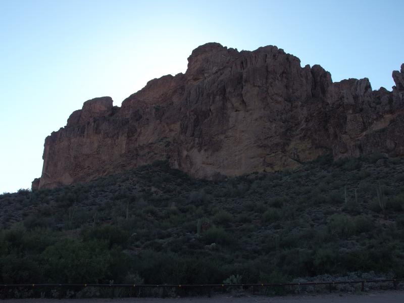 Shade falling down Dacite Cliffs