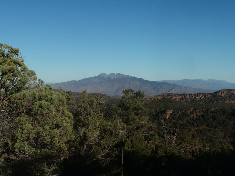 First view of the backside of Four Peaks