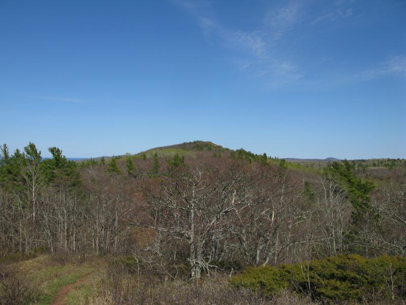 True peak of Mount Baldy to the east