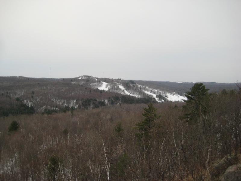 The ski hill to the south