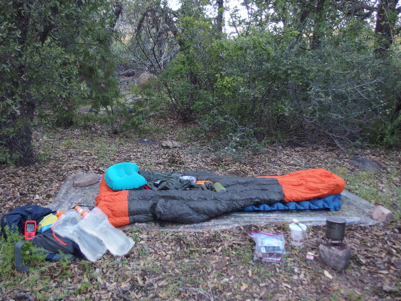 Cowboy camp on the forest boundary