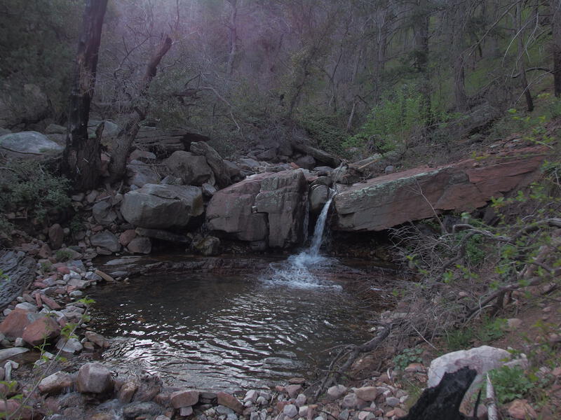 Little waterfall along Parker Creek