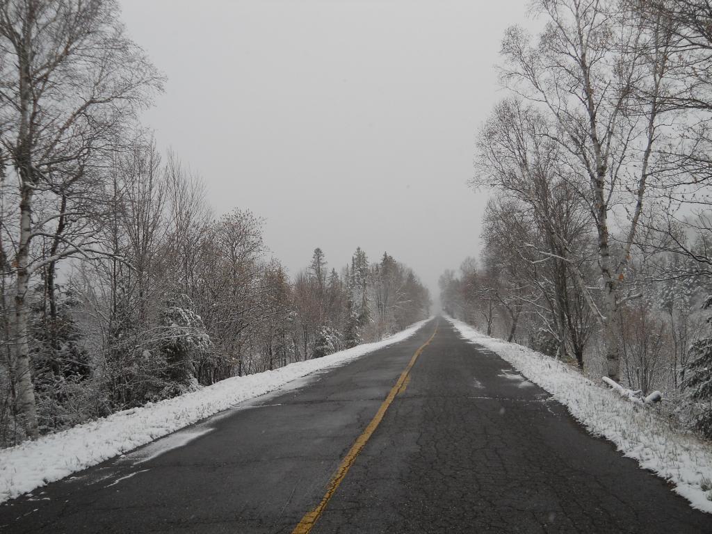 Blog | Snowy Drive Down the Peshekee Grade