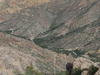 Distant view of the winding wash in Peter's Canyon