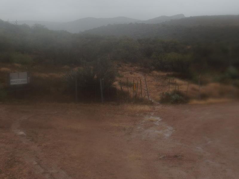 Mud and buckets of rain at the Tortilla Trailhead