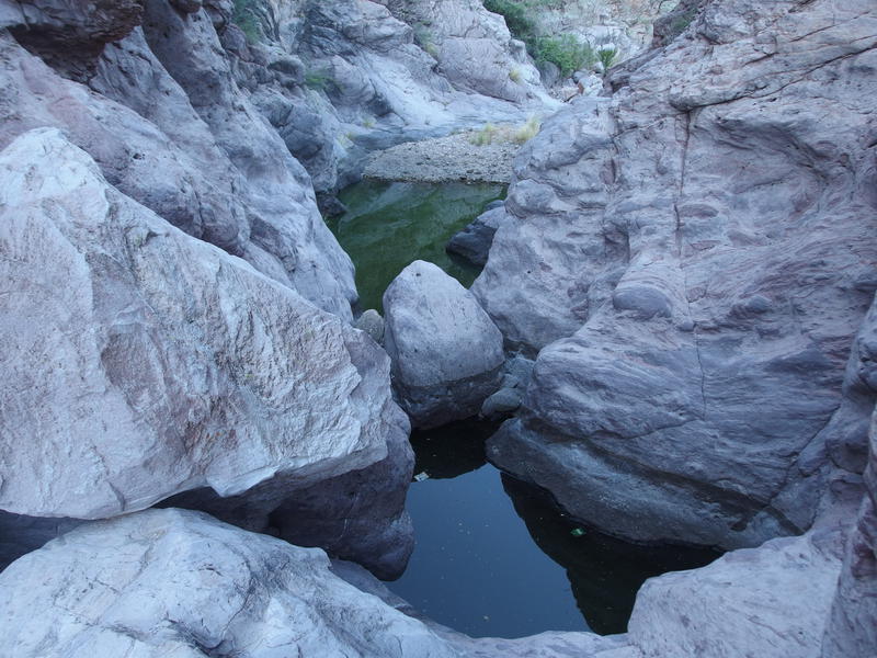 Impassable pools along Mesquite Creek