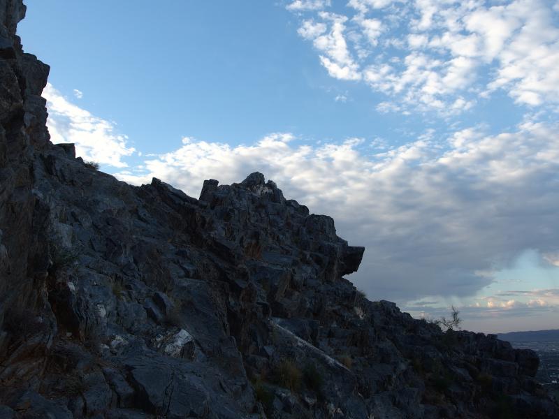Blocky rock of the peak
