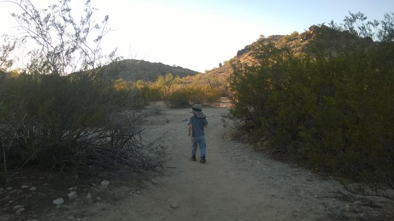 A brave Noah setting out on the trailhead