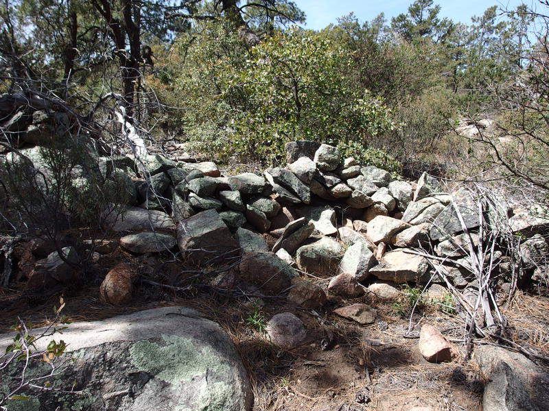 One of the rock walls near the Pine Mountain summit