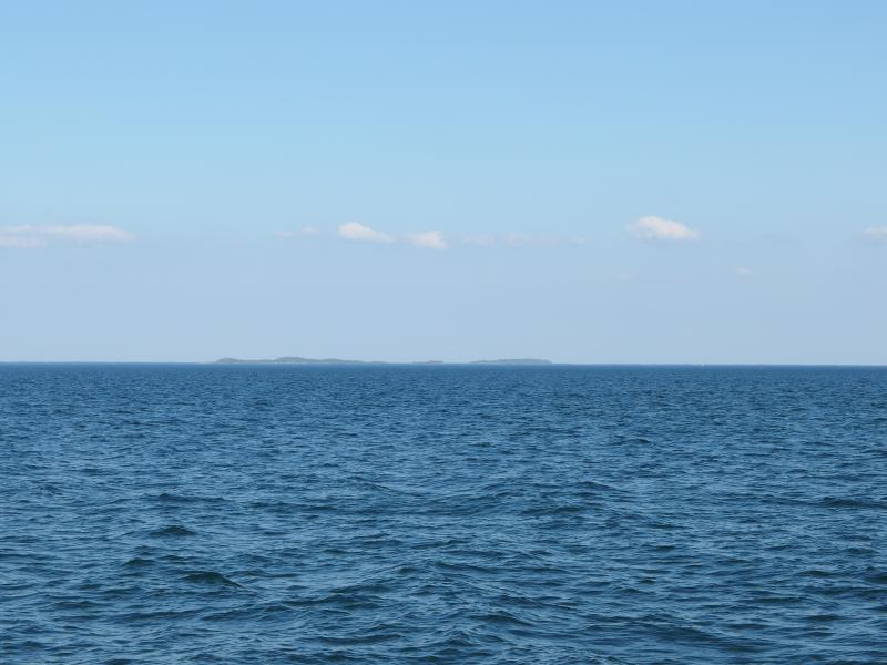 Hazy Huron Islands in the east