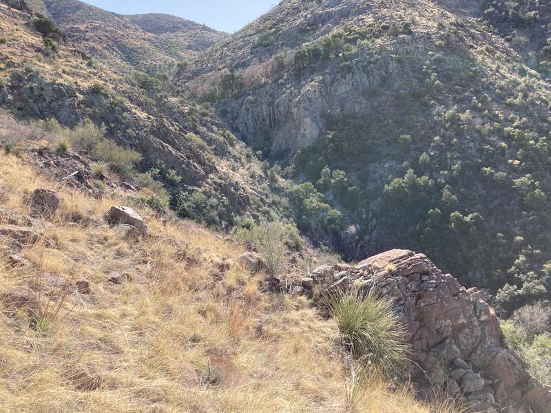 One of many sudden climbs along Corral Canyon