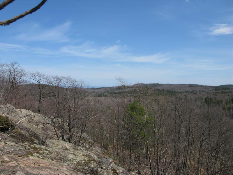 Southeast along the ridge