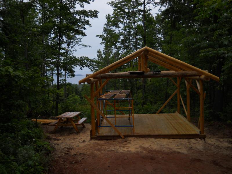 Cabin under construction near Raven's Nest