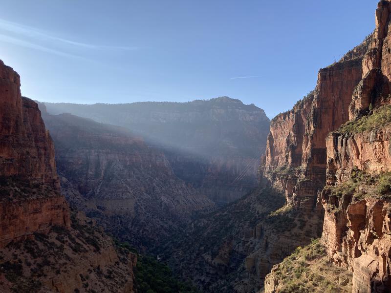 Early light filtering into the canyon