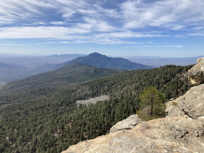 Looking at Rincon Peak from Man Head