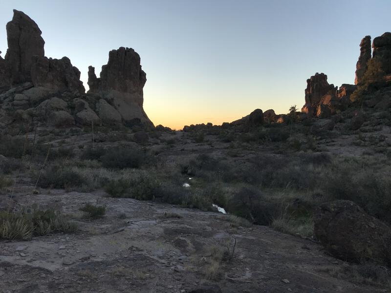 Reflecting pools of water near the source of the creek