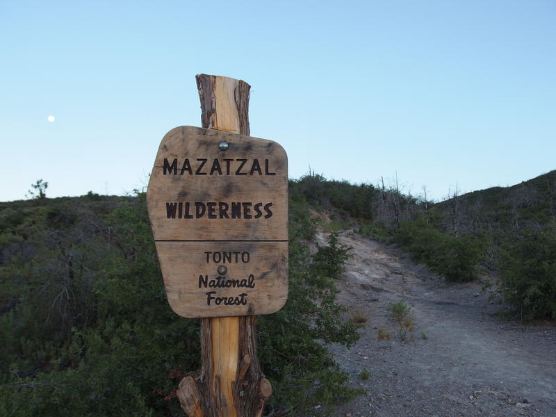 Sign for the wilderness near Mormon Grove