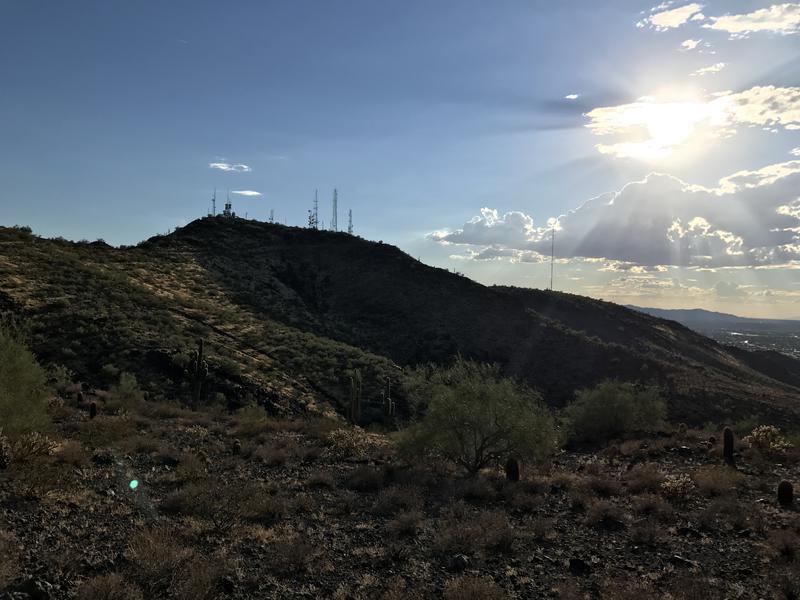 Radio towers on the summit