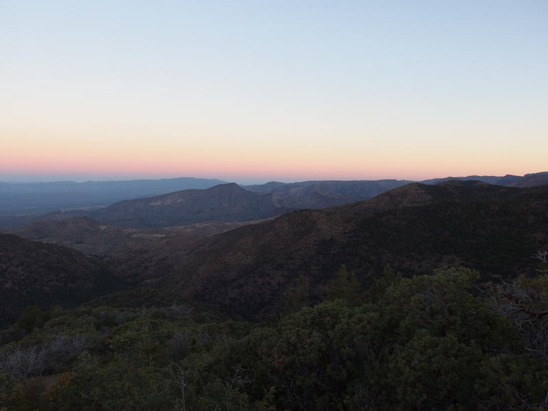 Looking down over western grasslands, from Squaw Flat