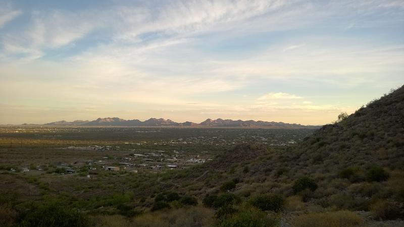 Morning light shining across Apache Junction