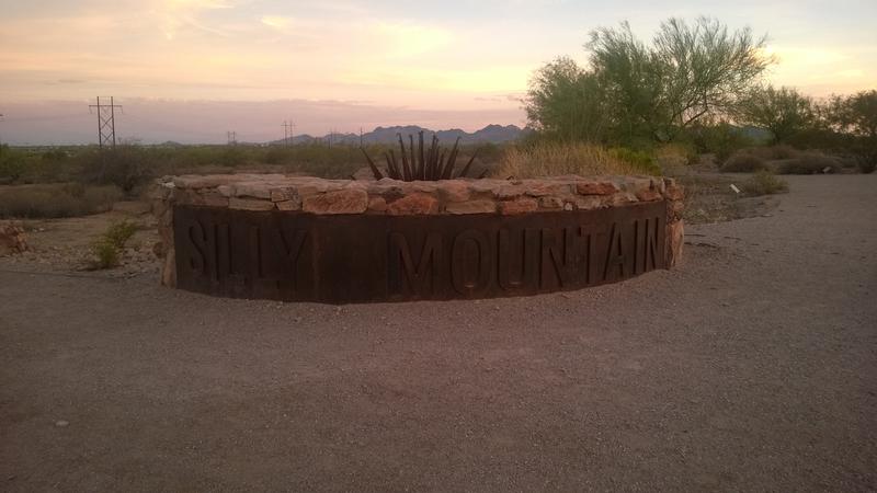 Silly Mountain sign at the nature trail entrance