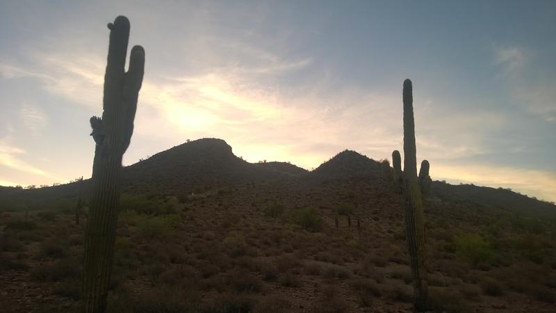 Sunrise behind Silly Mountain