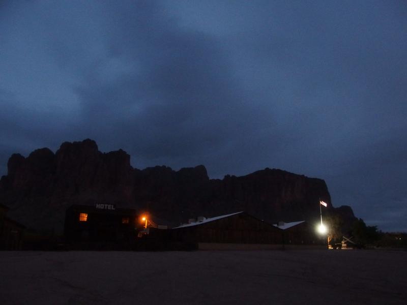 Night clouds over the ridge