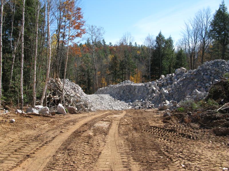 Logging road construction