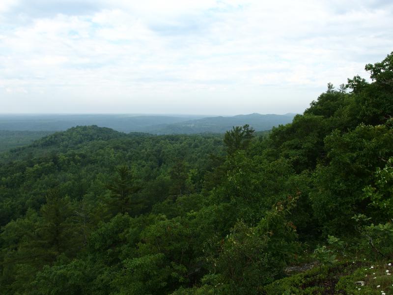 Looking west to the Victoria hills