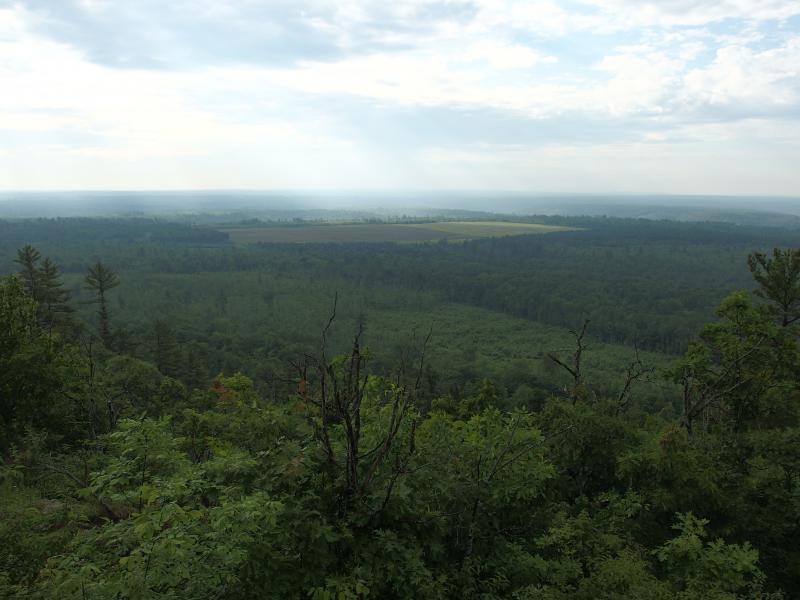 First view down from the bluff