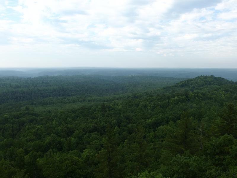 South over the different Ontonagon River branches