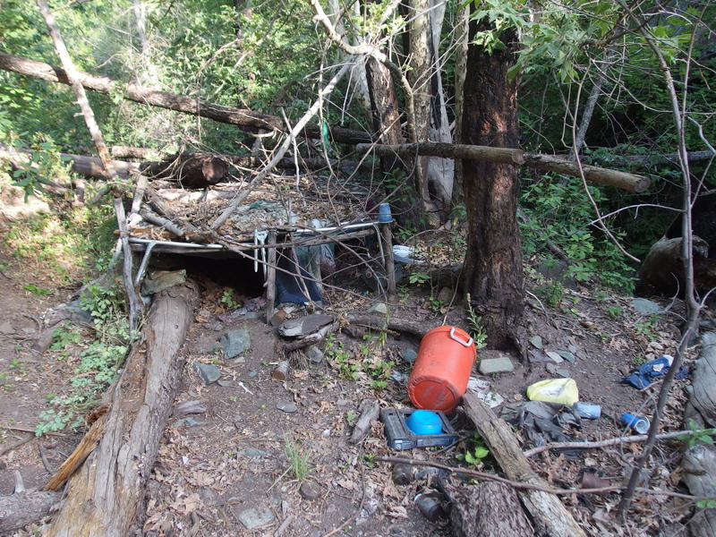 Remains of an old, illegal, camp