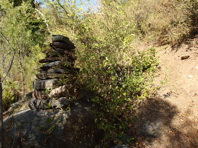 One tall cairn