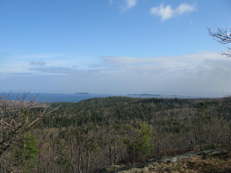 First view of the Huron Islands to the north