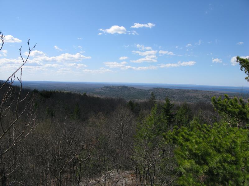 Western view to Bald Mountain and Lake Superior