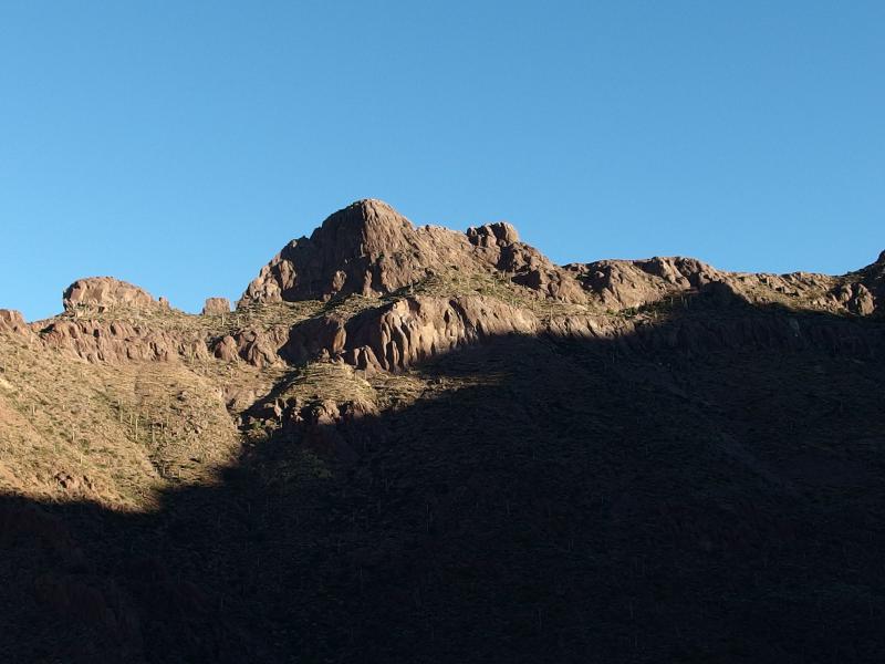 Familiar peaks along the ridgeline