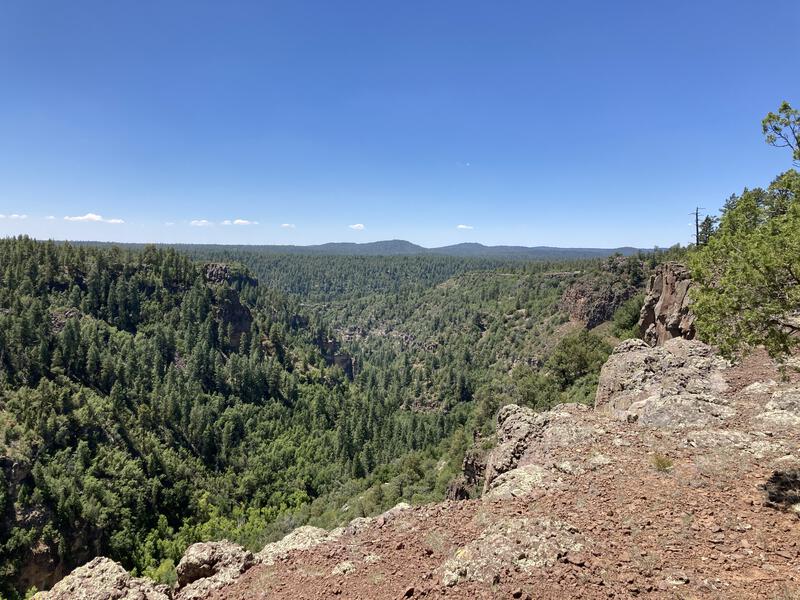 Looking down into the big canyon