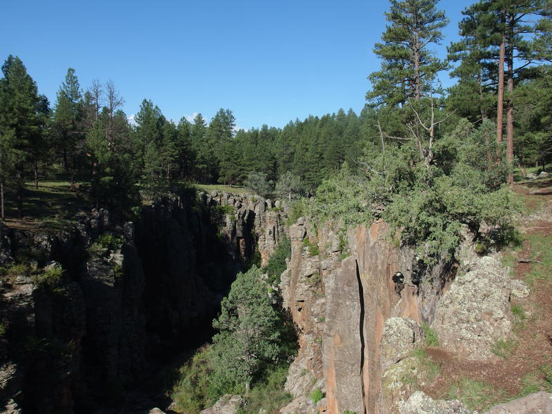 Steep canyon walls above Sycamore Falls