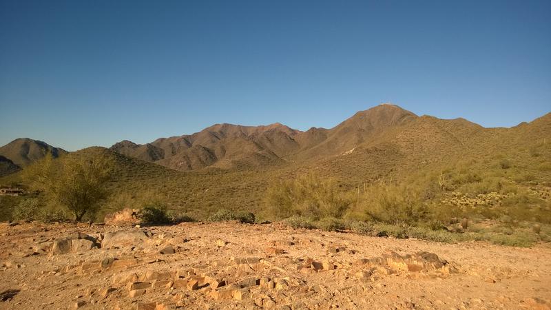 Thompson Peak (radio towers) and McDowell beyond