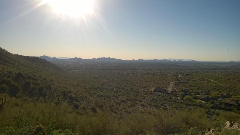 Bright sun over northern Scottsdale