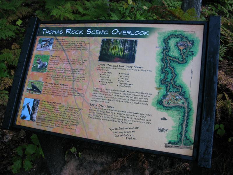 Friendly sign outlining the paths