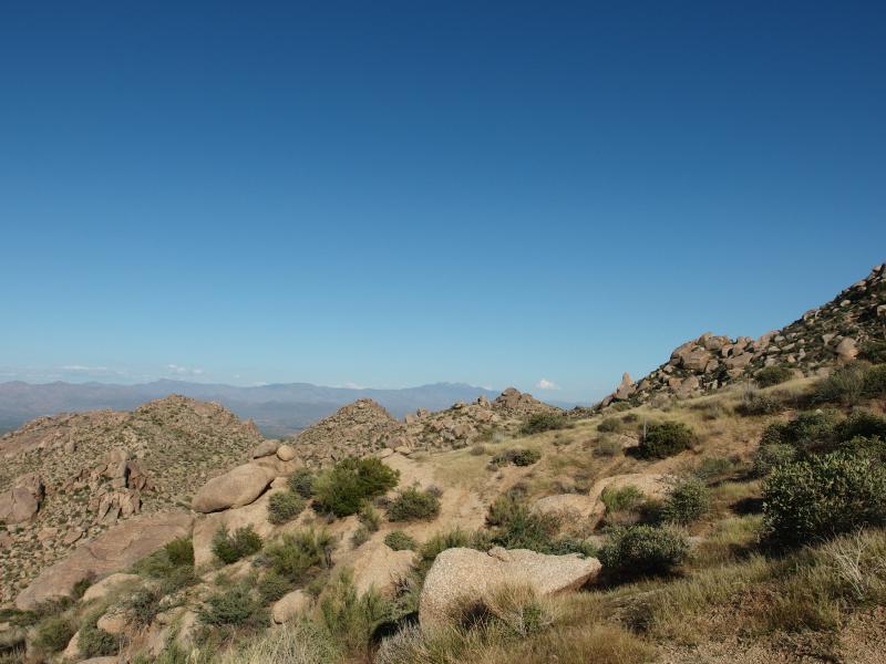 Piles of rock along the way