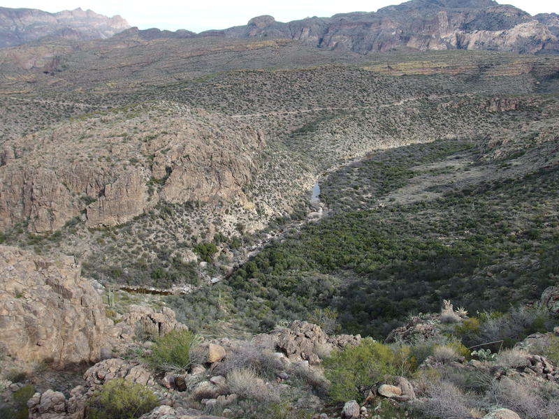 The last descent over Tortilla Creek