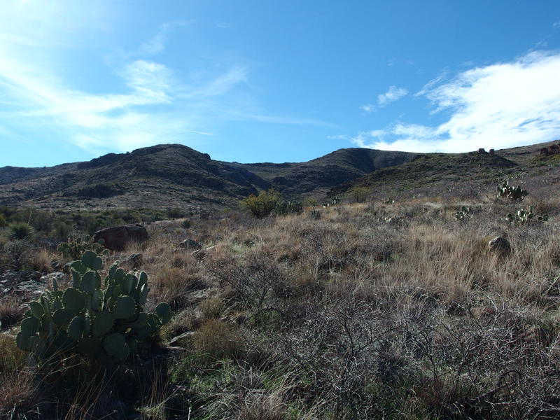 Looking back at the rolling hills