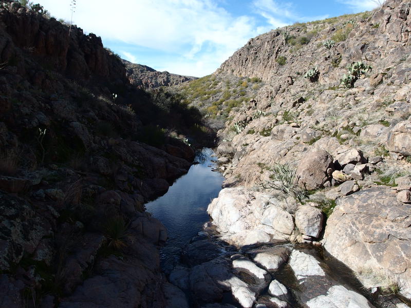 Shaded section of the canyon
