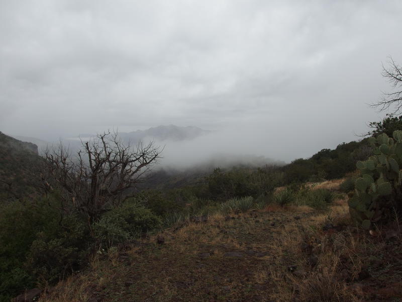 Low clouds drifting into the Verde