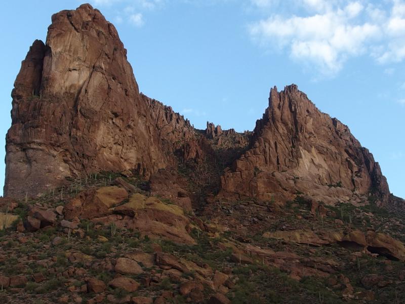 Indirect light on the Three Sisters