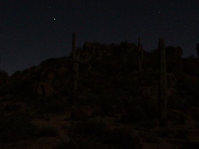 Dark night over the desert