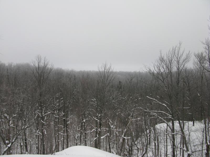 Fog to the north, blocking Goose Lake